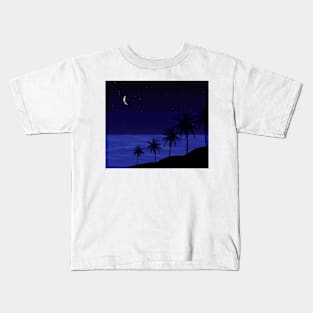 Nighttime beach Kids T-Shirt